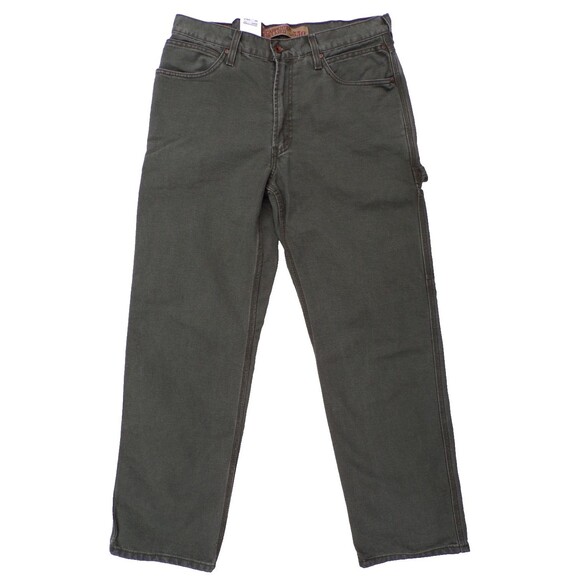 Vintage Levis 550 Green Canvas Relaxed Carpenter Workwear Jeans Men's 34x31 NWT! - Picture 1 of 5